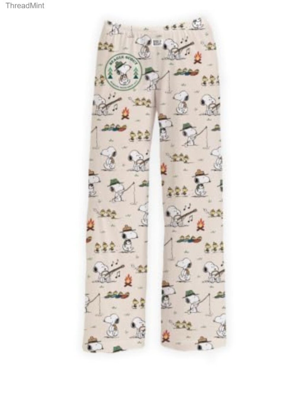 Snoopy Pajama Pants Unisex Soft Knit Lounge Bottoms with Pockets